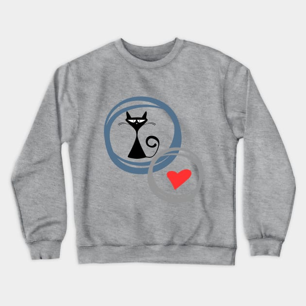 Love CAT, Cat lover, pet lover, My cat Crewneck Sweatshirt by Tumair